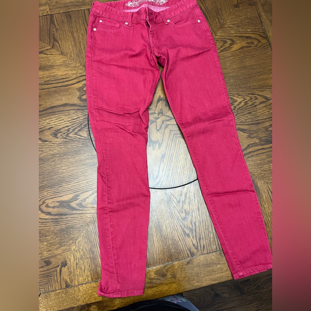 Women’s size 6 Express red skinny jeans